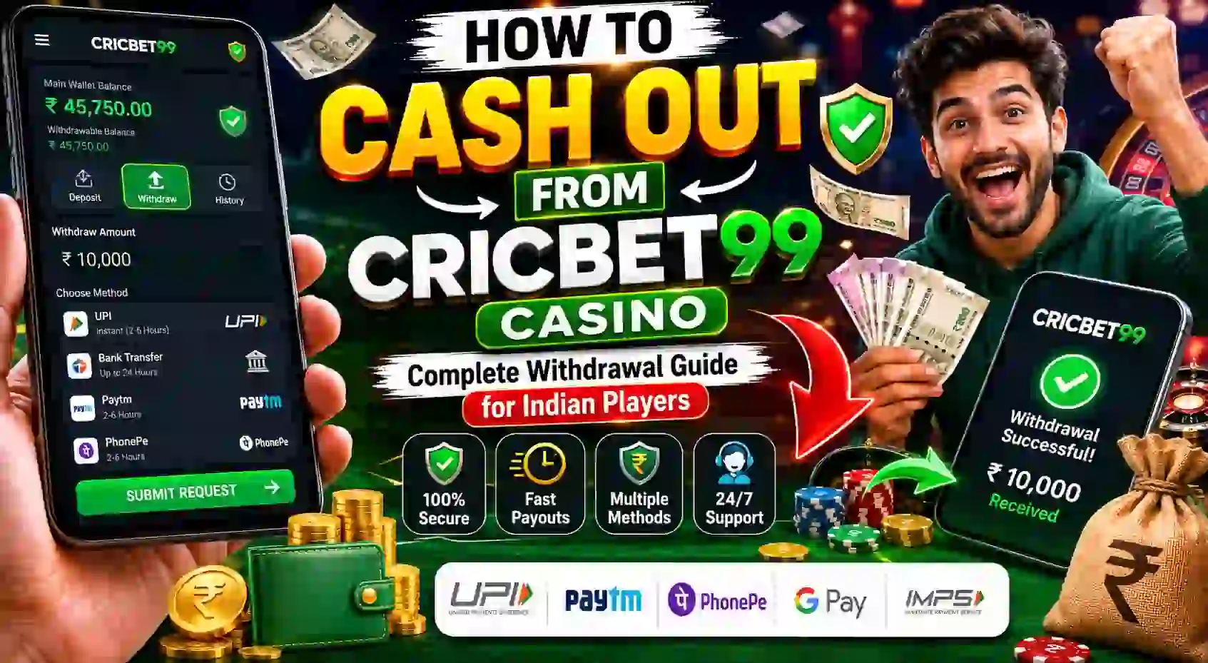 how to cash out from cricbet99 casino
