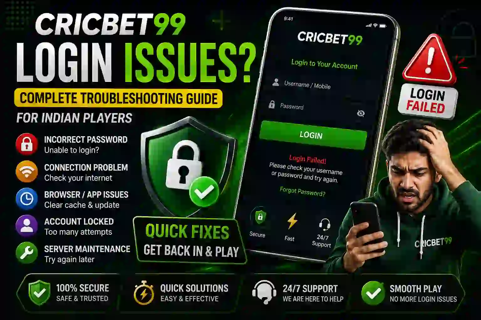 cricbet99 login issues fix guide